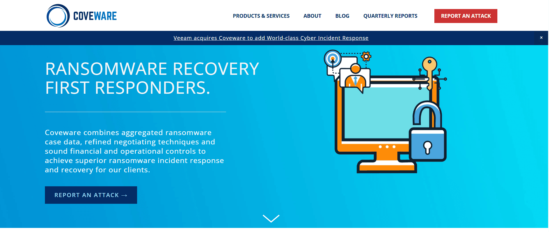 Coveware Website Screenshot