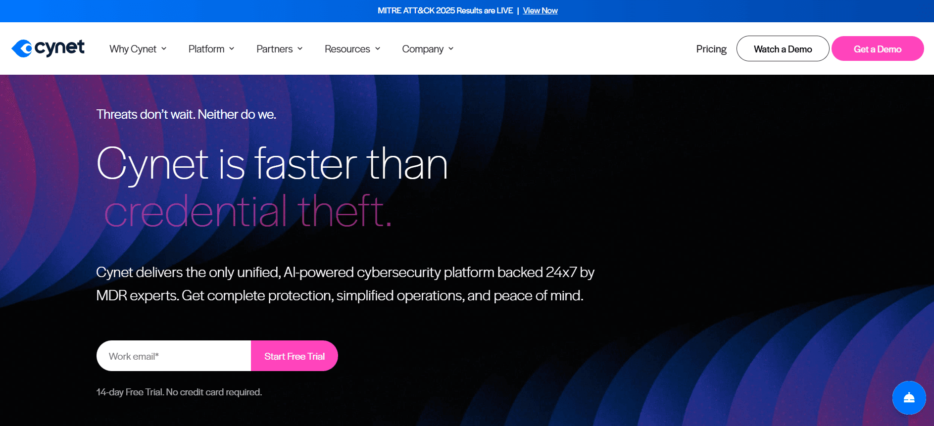 Cynet Website Screenshot