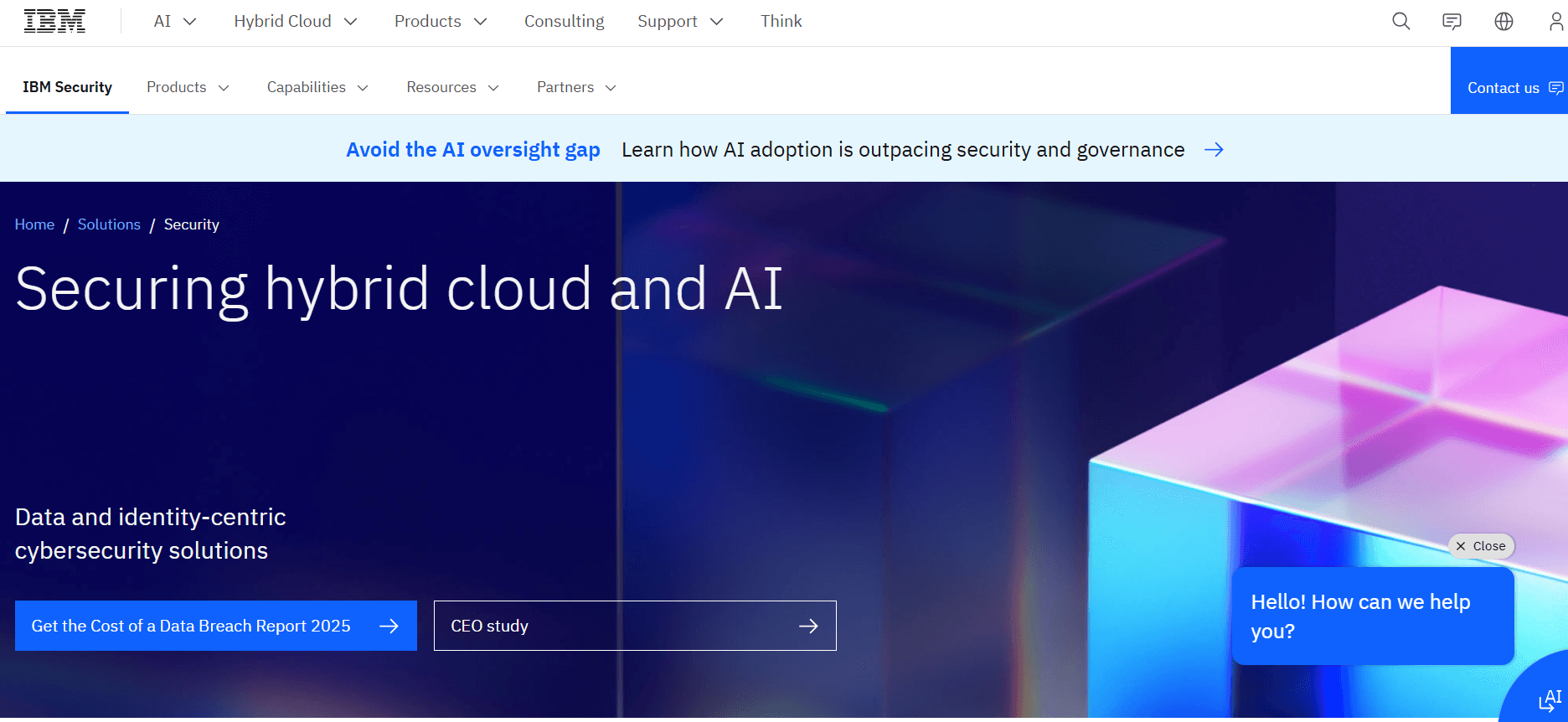 IBM Security Website Screenshot