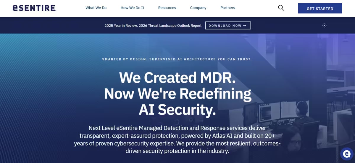 eSentire Website Screenshot